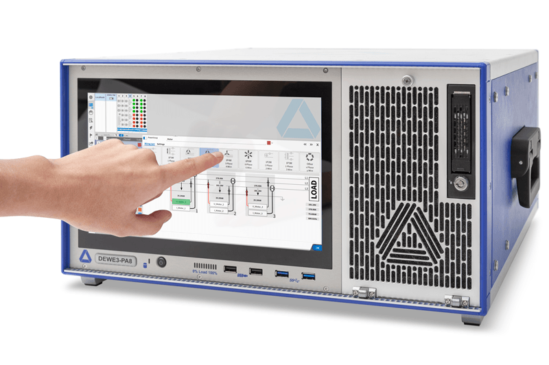 DEWE3-PA8 highspeed Power Analyzer with hand